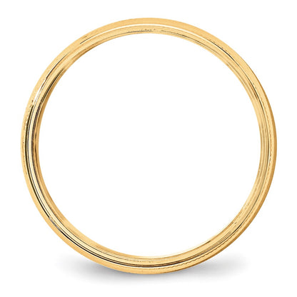 10k Yellow Gold 5mm Lightweight Milgrain Half Round Wedding Band Size 11