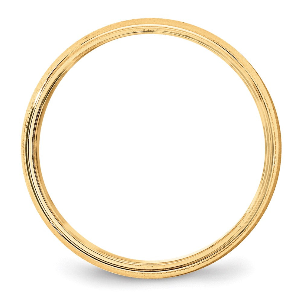 10k Yellow Gold 5mm Lightweight Milgrain Half Round Wedding Band Size 12