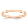 10k Rose Gold 2mm Lightweight Flat Wedding Band Size 11