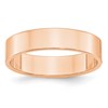 10k Rose Gold 5mm Lightweight Flat Wedding Band Size 10