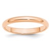 10k Rose Gold 3mm Half Round Wedding Band Size 7