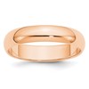 10k Rose Gold 5mm Half Round Wedding Band Size 8