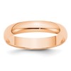 10k Rose Gold 4mm Lightweight Half Round Wedding Band Size 11