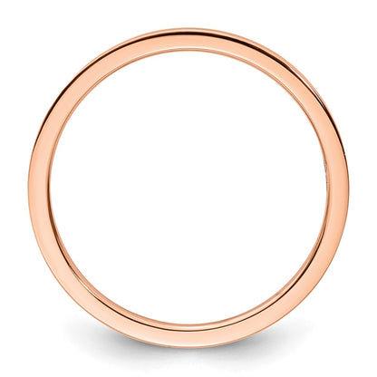 10K Rose Gold 1.2mm Flat Polished Stackable Band Size 7.5