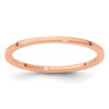 10K Rose Gold 1.2mm Flat Polished Stackable Band Size 7.5