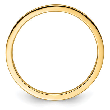 10K Yellow Gold 1.2mm Flat Polished Stackable Band Size 9.5