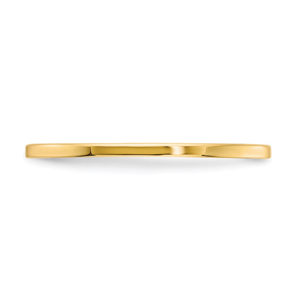 10K Yellow Gold 1.2mm Flat Polished Stackable Band Size 7