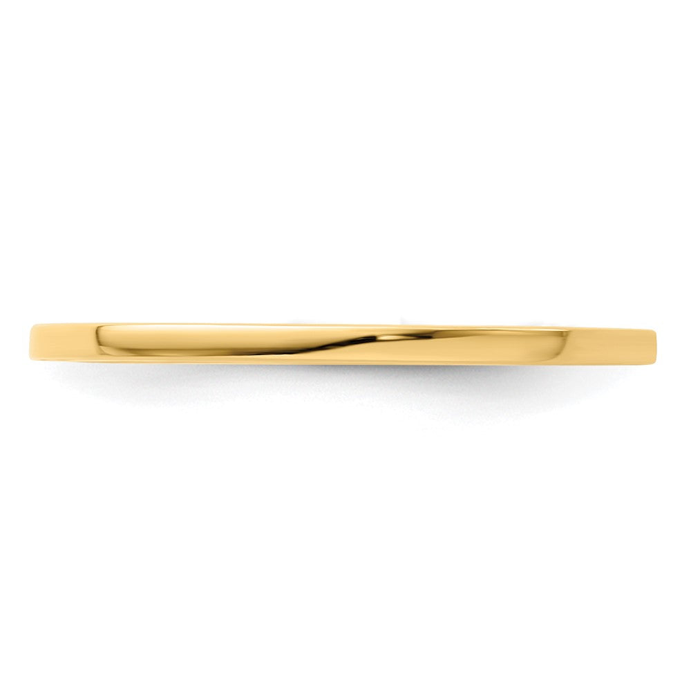10K Yellow Gold 1.2mm Flat Polished Stackable Band Size 9