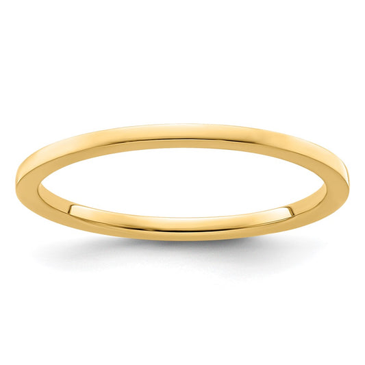 10K Yellow Gold 1.2mm Flat Polished Stackable Band Size 9