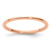 10K Rose Gold 1.2mm Half Round Polished Stackable Band Size 8