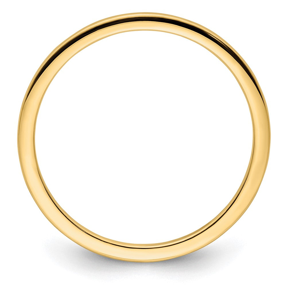 10K Yellow Gold 1.2mm Half Round Polished Stackable Band Size 5