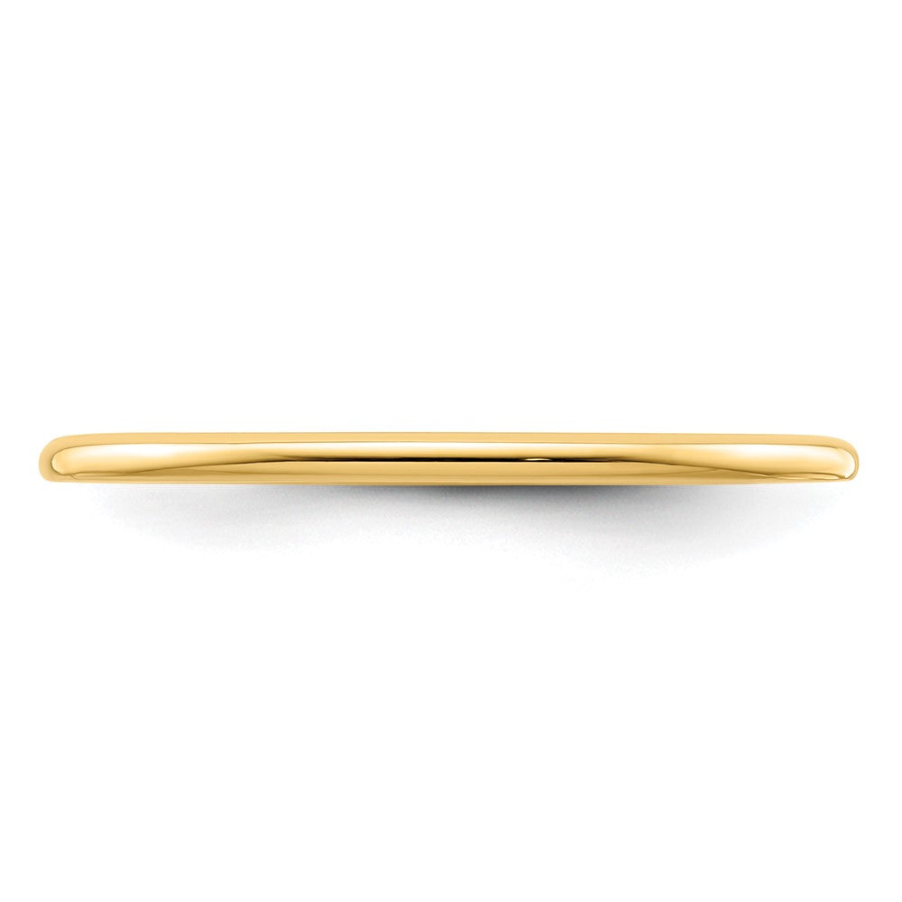10K Yellow Gold 1.2mm Half Round Polished Stackable Band Size 6