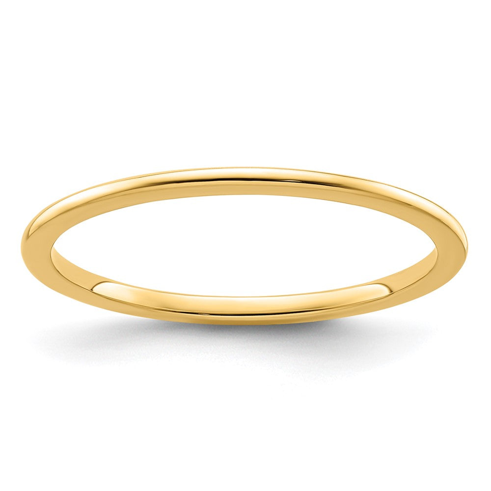 10K Yellow Gold 1.2mm Half Round Polished Stackable Band Size 4.5