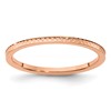 10K Rose Gold 1.2mm Criss-Cross Pattern Stackable Band Size 5