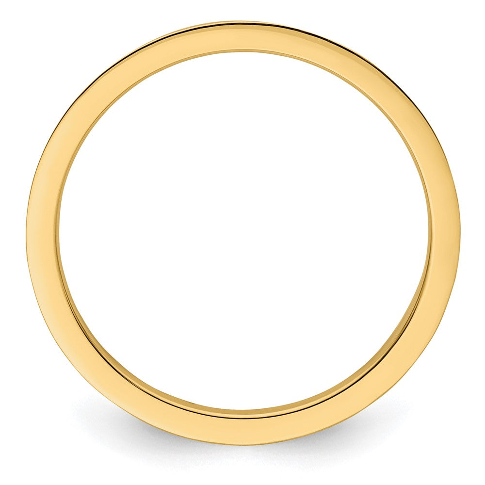 10K Yellow Gold 1.2mm Criss-Cross Pattern Stackable Band Size 5.5