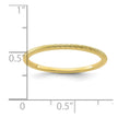 10K Yellow Gold 1.2mm Twisted Wire Pattern Stackable Band Size 6