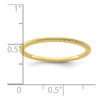 10K Yellow Gold 1.2mm Twisted Wire Pattern Stackable Band Size 6