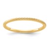 10K Yellow Gold 1.2mm Twisted Wire Pattern Stackable Band Size 7
