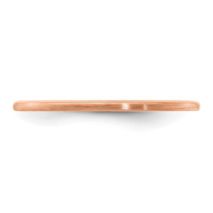 10K Rose Gold 1.2mm Half Round Satin Stackable Band Size 6.5