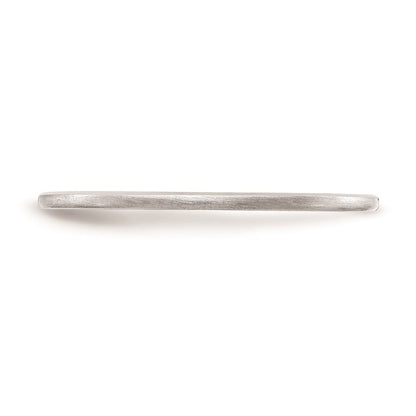 10K White Gold 1.2mm Half Round Satin Stackable Band Size 4