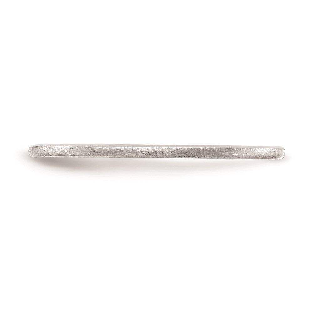 10K White Gold 1.2mm Half Round Satin Stackable Band Size 6
