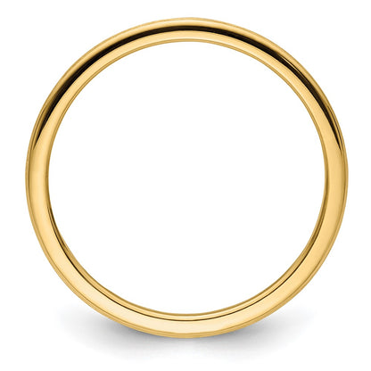 10K Yellow Gold 1.2mm Half Round Satin Stackable Band Size 10