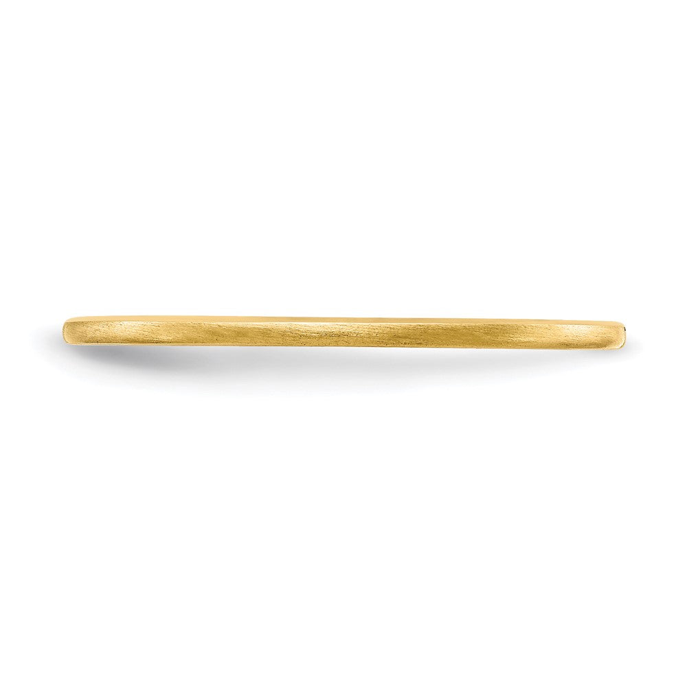 10K Yellow Gold 1.2mm Half Round Satin Stackable Band Size 9.5