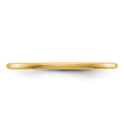 10K Yellow Gold 1.2mm Half Round Satin Stackable Band Size 4