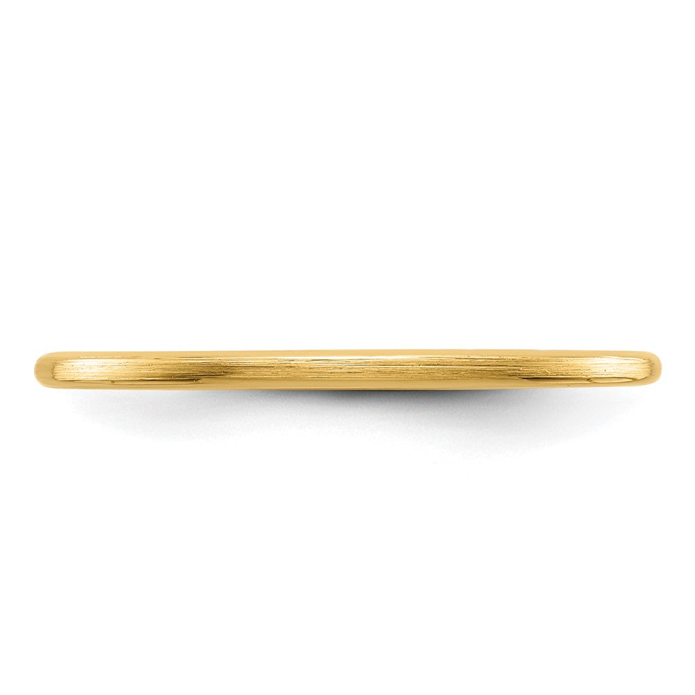 10K Yellow Gold 1.2mm Half Round Satin Stackable Band Size 7