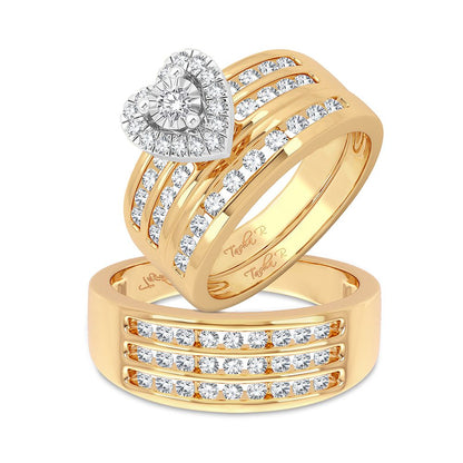 14K 1.44CT Diamond Trio Set