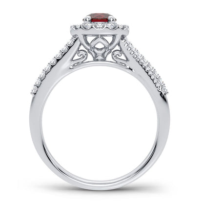 14K 0.25CT Diamond Ruby Ring