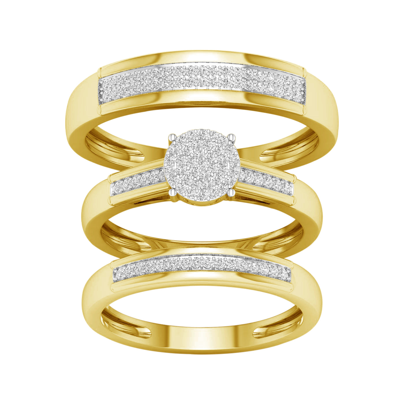 10K  0.33CT  DIAM  TRIO  SET