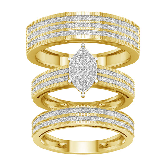 10K 0.75ct Diamond Trio Set