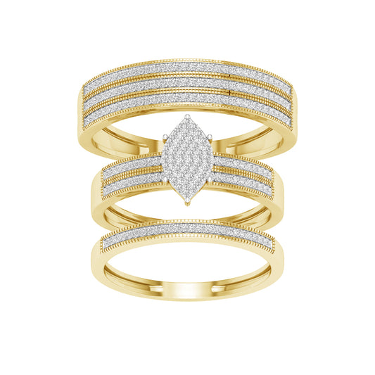 10K 0.50ct Diamond Trio Set