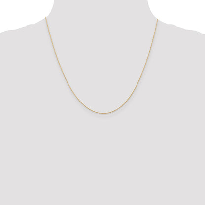 10K Rose Gold .5mm Carded Cable Rope Chain