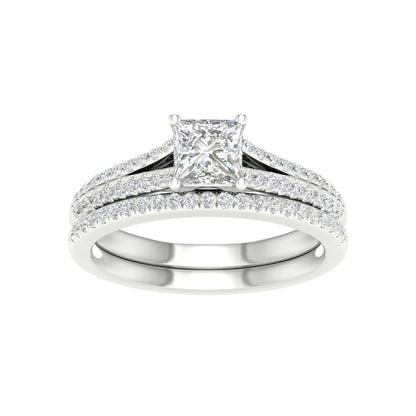 Certified Lab Grown 14K 1.40CT Diamond Bridal Set