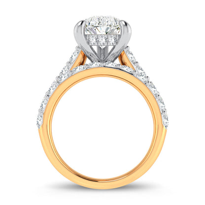 14K 5.00CT Certified Lab Grown Diamond Bridal Ring