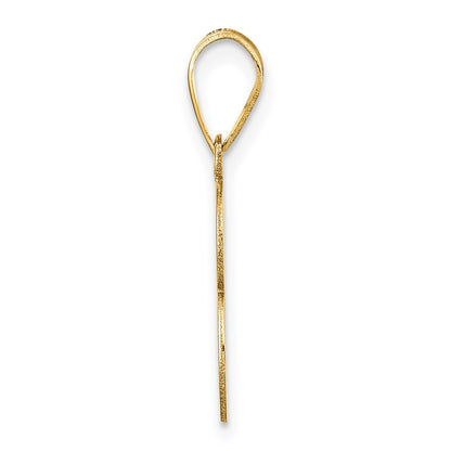 14k Polished Number 3 Pendant