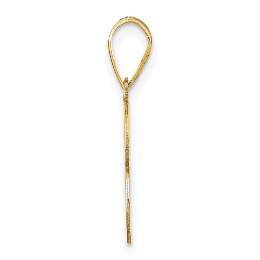 14k Polished Number 3 Pendant