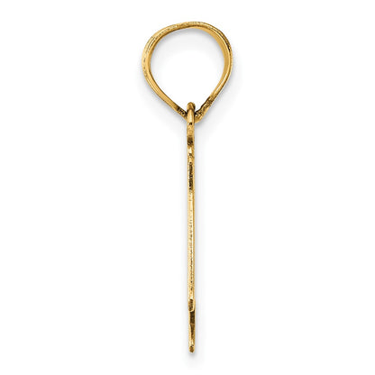 14k Polished Number 4 Pendant