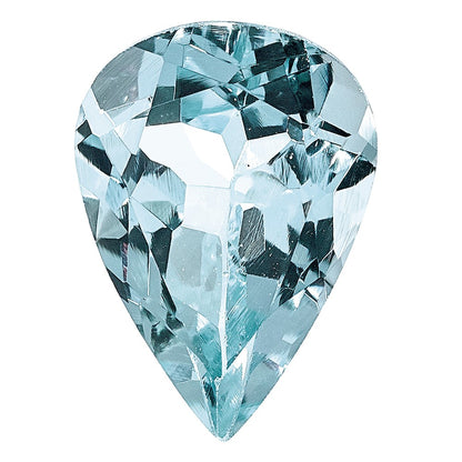 6x4mm Pear Aquamarine AA Quality