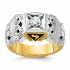 IBGoodman 10k Two-tone Men's Polished and Textured 32nd Degree Scottish Rite Masonic Ring Mounting