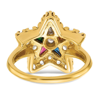 IBGoodman 10k Women's Polished Eastern Star Masonic Ring Mounting