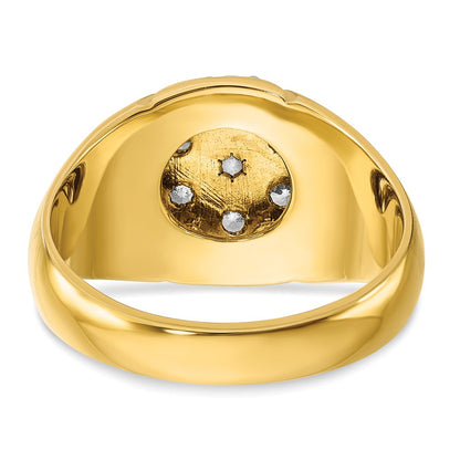 IBGoodman 14k Two-Tone 1 carat Lab Grown Diamond VS/SI+ G+ Complete Men's Cluster Ring