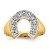 IB Goodman 10k Two-tone Mens Satin Horseshoe Diamond Ring Mounting