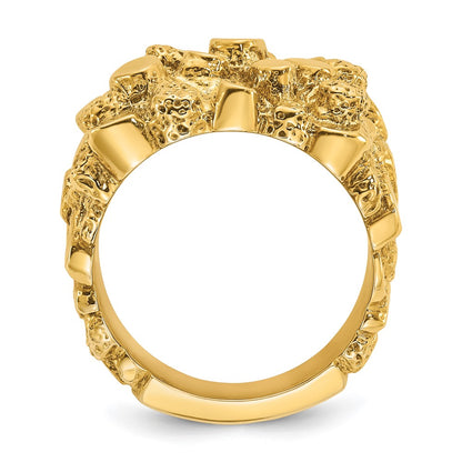 IB Goodman 10k Mens Nugget Ring