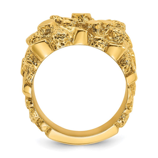 IB Goodman 10k Mens Nugget Ring