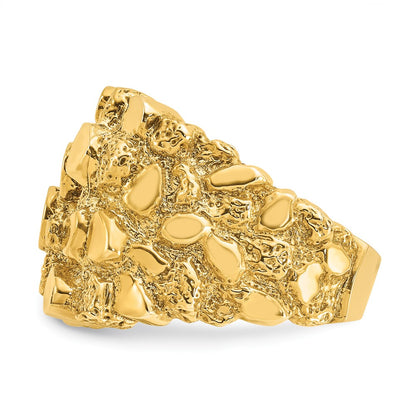 IB Goodman 10k Mens Nugget Ring