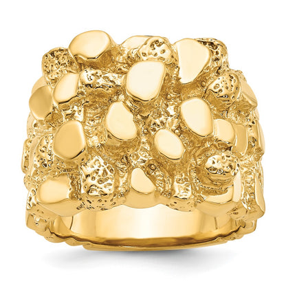 IB Goodman 10k Mens Nugget Ring