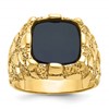 IB Goodman 10k Mens 12mm Cushion Onyx Nugget Complete Ring
